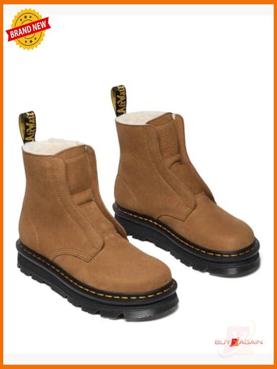 Unisex Leather Combat Boots Slip-On Ankle Boots Motorcycle Style main image 7